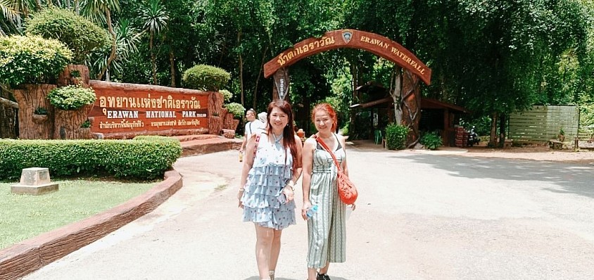 นำเที่ยวน้ำตกเอราวัณ กาญจนบุรี